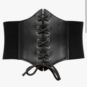 Lace-up Cinch Belt Tied Corset Elastic Waist Belt